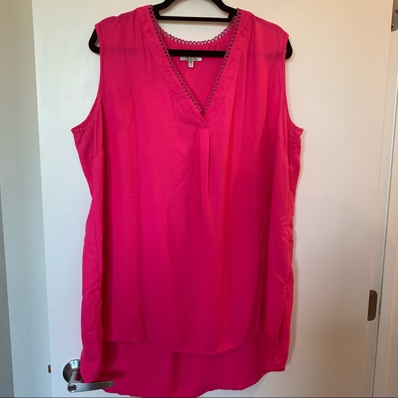 Womens Plus Size MPH Collection Pink Tank Top Cami Blouse 2X - Picture 1 of 12